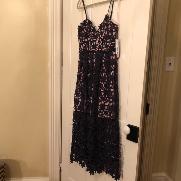 NWT Navy Lace Dress - Picture 2 of 7
